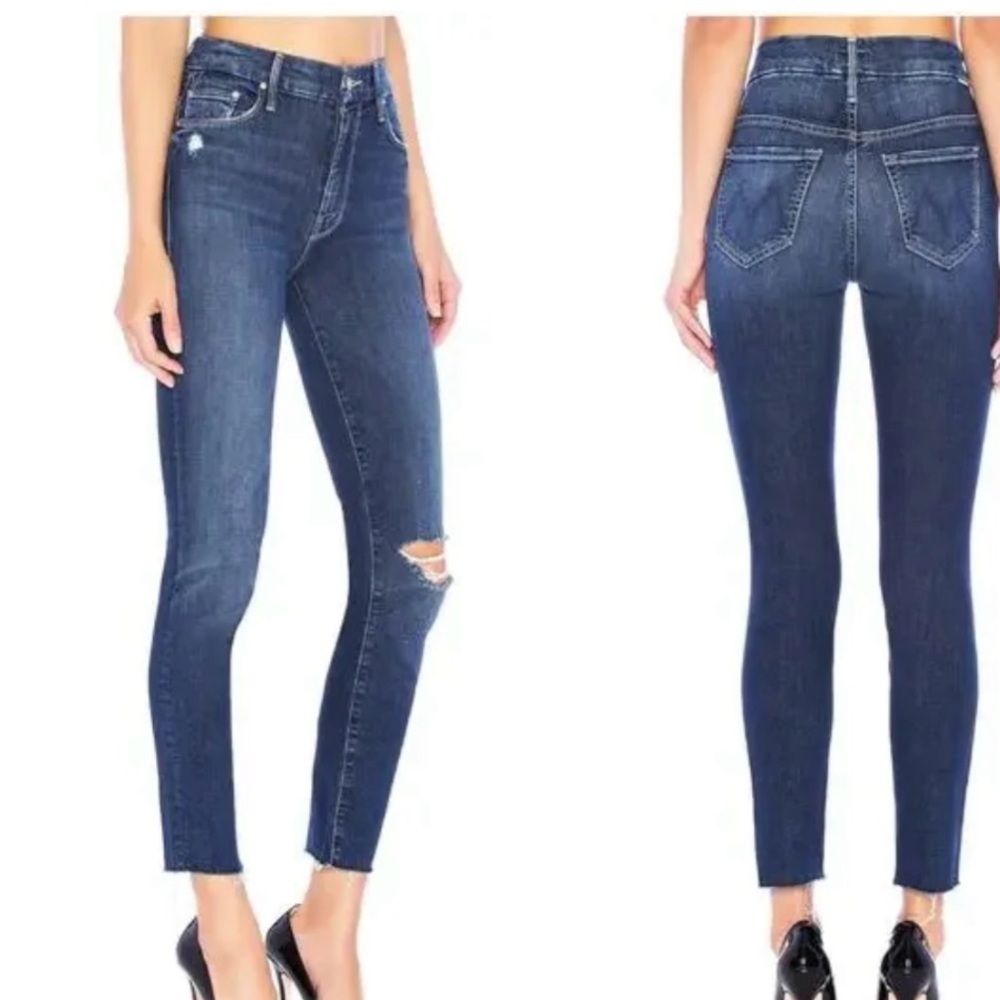 MOTHER high waisted looker ankle fray -close to the edge- size 25